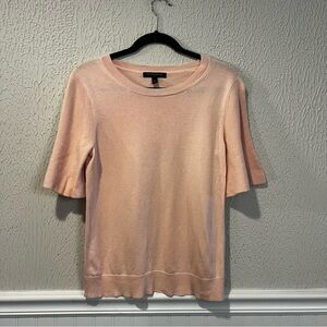 Banana Republic Soft Pink Short Flutter Sleeves sweater size small